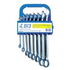 Набір ключів гайкових комбінованих 8, 10, 12, 13, 14, 15, 17, 19 мм ВІЗ-8к-а на тримачі ХШ