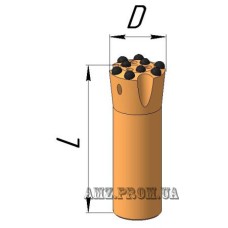Коронка непереточувана штирева КНШ36×22