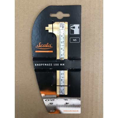 Штангенлінійка 100 мм латунева з короткими губками