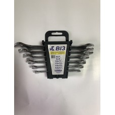 Набір ключів гайкових ріжкових 6×7, 8×9, 10×11, 12×13, 14×15, 13×17 мм ВІЗ-6І ХШ на пластиковій державці