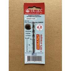 Свердло 4,0 мм Ц/Х середня серія Р6М5К5 А1 у блістері