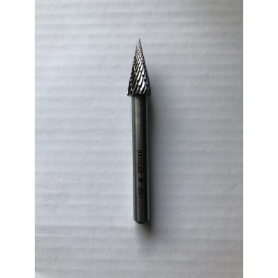 Борфреза коническая M 8×20×6×65 мм d ВК8