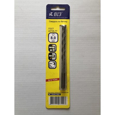 Свердло 8,0 мм