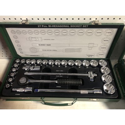 Набір торцевих шестигранних головок 1/2 8-32 мм 27 штук Eastman