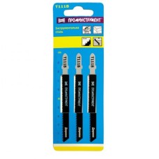 Пилочка 75×2,0 мм для электрического лобзика прямой чистий рез Т111В комплект из 3 штук