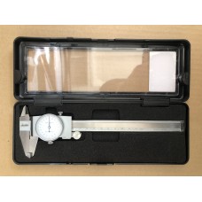 Штангенциркуль 150 мм з індикатором вартового типу ноніус 0,02 мм зі стоп гвинтом