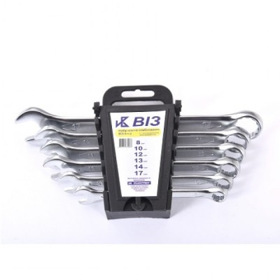 Набір ключів комбінованих 8, 10, 12, 13, 14, 17 мм ВІЗ-6 у пластиковому тримачі