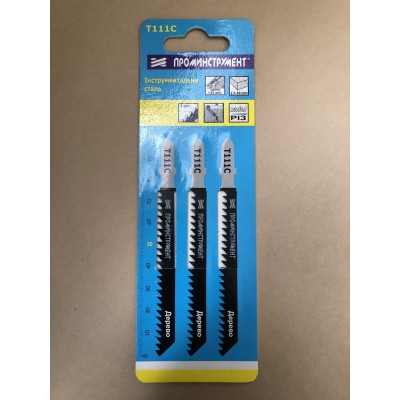 Пилка лобзика електричного 75×3,0 мм прямий різ