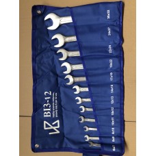 Набір ключів гайкових 6×7, 8×9, 10×11, 12×13, 14×15, 16×17, 18×19, 20×22, 21×23, 24×27, 25×28, 30×32 мм ВІЗ-12а у сумці