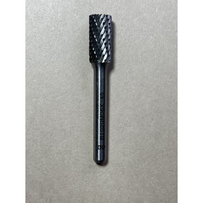 Борфреза цилиндрическая с торцевым зубом В 10×20×6×65 мм d ВК8