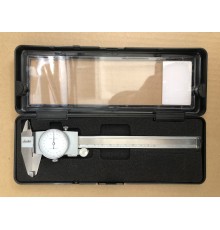 Штангенциркуль150 мм з индикатором часового типа нониус 0,02 мм со стоп винтом