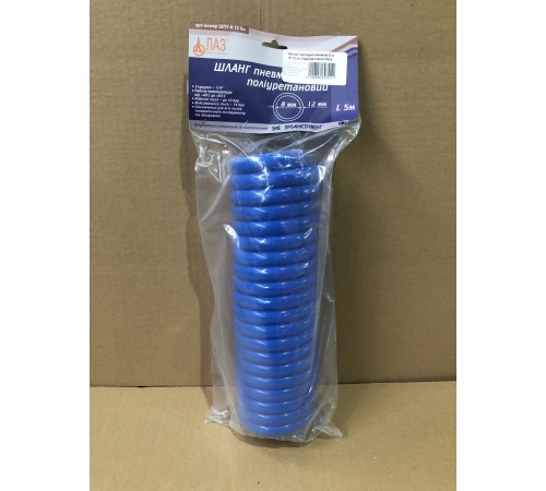 Шланг пневматический полиуретановый 8×12 мм 5 м ШПУ-А32 Шланг пневматический полиуретановый 8×12 мм 5 м ШПУ-А32