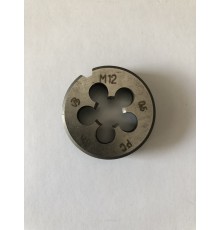 Плашка М 12х0,5мм для метрической резьбы 9ХС