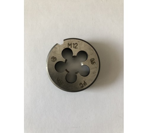 Плашка М 12х0,5мм для метрической резьбы 9ХС Плашка М 12х0,5мм для метрической резьбы 9ХС