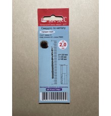 Сверло 2,0мм Ц/Х средняя серия Р6М5 А1 в блистере