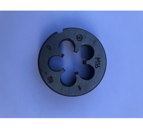 Плашка М 16х1,0мм для метричного різьблення 9ХС Плашка М 16х1,0мм для метричного різьблення 9ХС