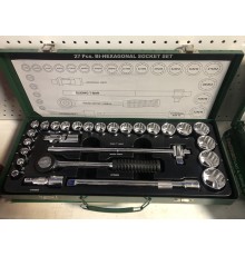 Набор торцевых шестигранных головок 1/2' (8-32мм) 27 штук Eastman Набор торцевых шестигранных головок 1/2' (8-32мм) 27 штук Eastman