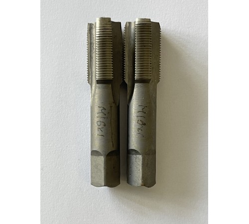 Метчик ручной 16х1,0мм комплект из 2шт Метчик ручной 16х1,0мм комплект из 2шт