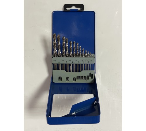 Набор сверел из 13шт Ц/Х Р6М5 А1 1,5-6,5мм