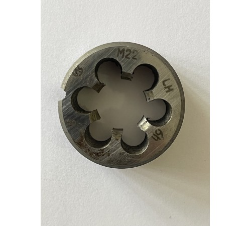 Плашка М 22х2,5мм для метричного різьблення 9ХС ліва Плашка М 22х2,5мм для метричного різьблення 9ХС ліва