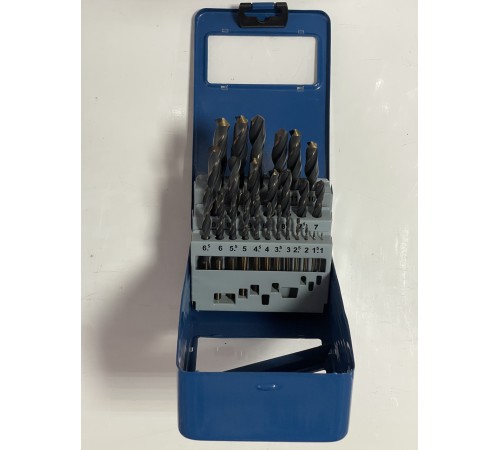 Набор сверел из 25шт Ц/Х Р2М1 1,0-13,0мм