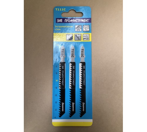 Пилочка 75х3,0мм для электрического лобзика прямой быстрый рез дерева Т111С (3 шт) Пилочка 75х3,0мм для электрического лобзика прямой быстрый рез дерева Т111С (3 шт)