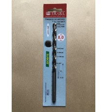 Сверло 8,0мм Ц/Х длинная серия Р6М5 А1 в блистере