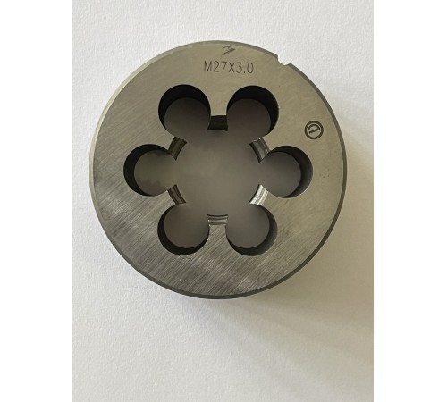 Плашка М 27х3,0мм для метрической резьбы 9ХС Плашка М 27х3,0мм для метрической резьбы 9ХС