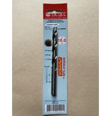 Сверло 10,0мм Ц/Х средняя серия Р6М5К5 А1 в блистере