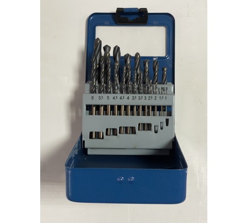 Набор сверел из 21шт Ц/Х Р2М1 1,0-10,0мм