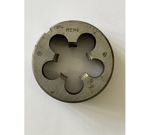 Плашка М 27х1,0мм для метричного різьблення 9ХС Плашка М 27х1,0мм для метричного різьблення 9ХС