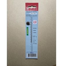 Сверло 2,0мм Ц/Х длинная серия Р6М5 А1 в блистере Сверло 2,0мм Ц/Х длинная серия Р6М5 А1 в блистере